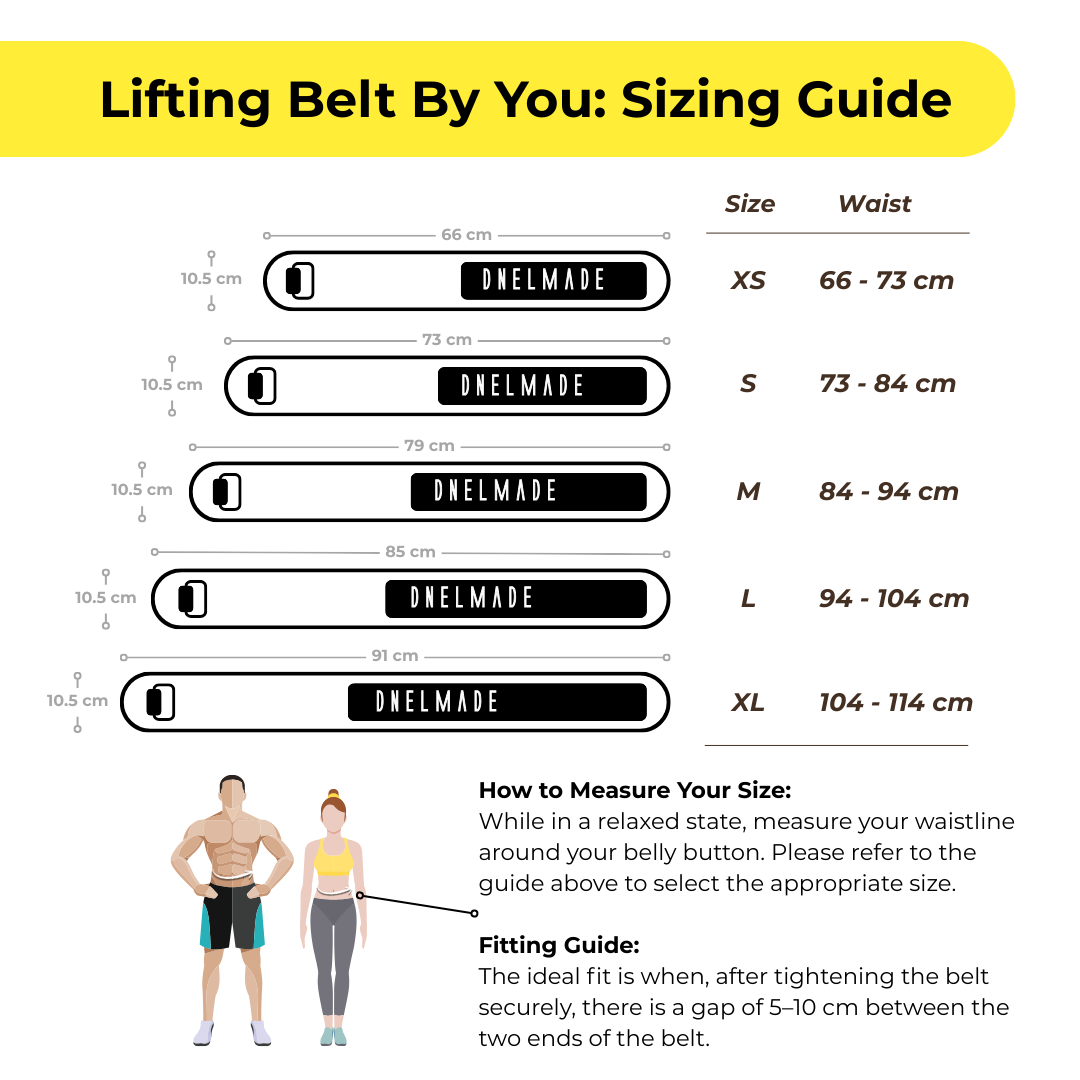 DNELmade Lifting Belt Size Guide English